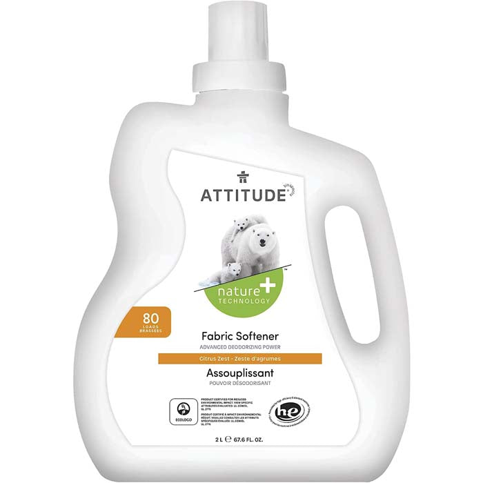 Attitude - Fabric Softener Citrus Zest 80 Loads, 2L