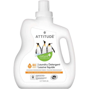 Attitude - Laundry Detergent Citrus Zest (80 Loads), 2L