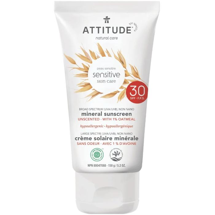Attitude - Spf30 Adult - Sunscreen Fragrance-Free, 150g