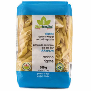 Bioitalia - Organic Durum Wheat Semolina Pasta Penne Rigate, 500g