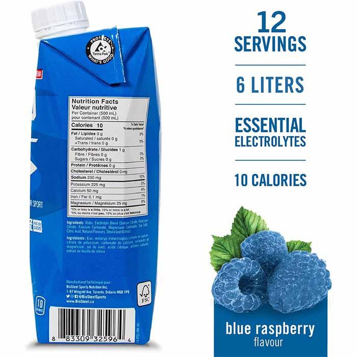 Biosteel - Blue Raspberry Sports Drink, 500ml - Back
