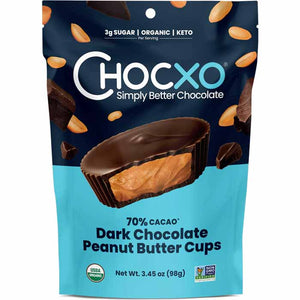 Chocxo - 70% Dark Chocolate Peanut Butter Cup, 28g