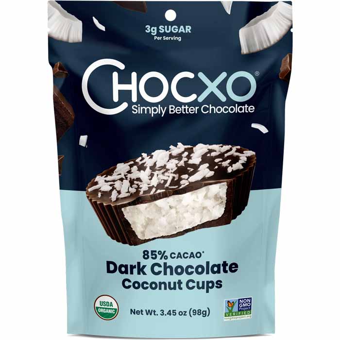 Chocxo - Organic Dark Chocolate Coconut Cups, 98g