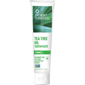 Desert Essence - Tea Tree Oil Toothpaste With Fennel, 176g