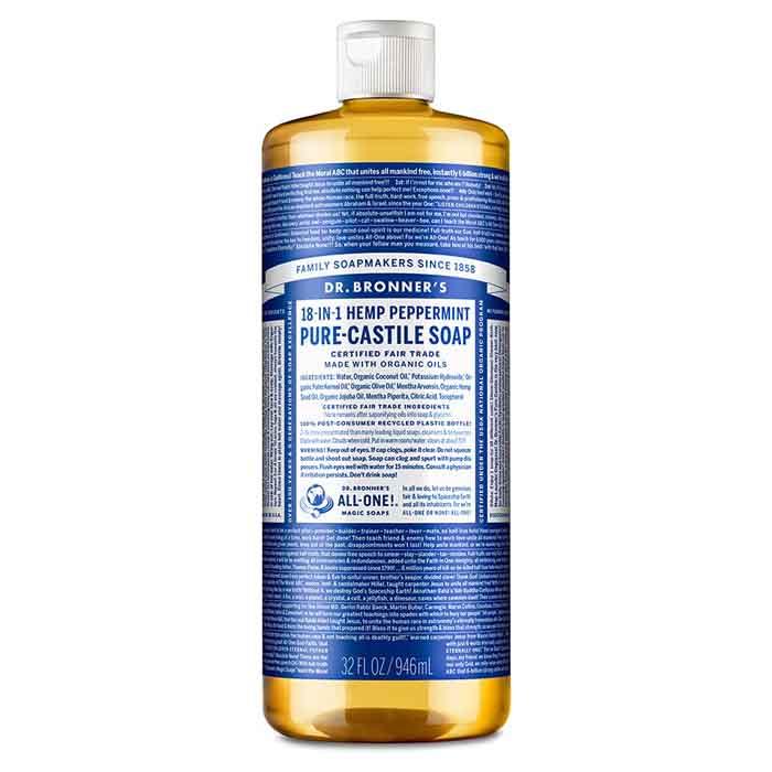 Dr. Bronner's - 18-In-1 Peppermint Pure-Castile Soap, 32oz