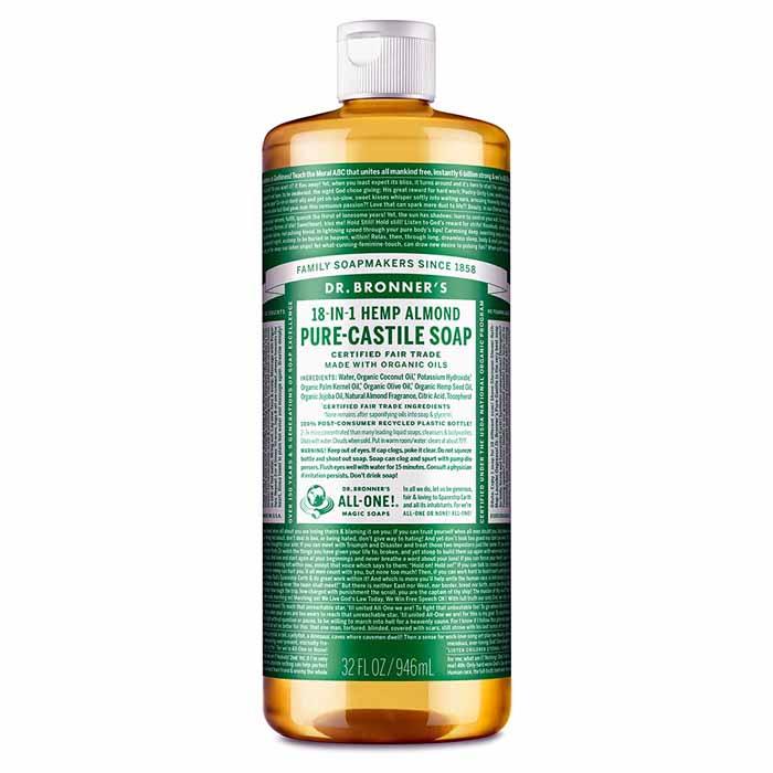 Dr. Bronner's - 18-In-1 Pure-Castile Soap Almond, 32oz