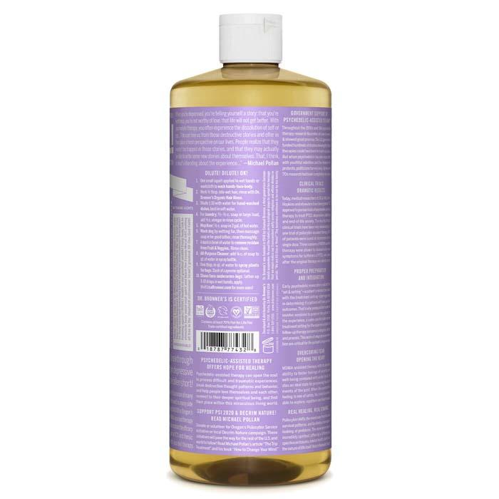 Dr. Bronner's - 18-In-1 Pure-Castile Soap Lavender, 32oz - back