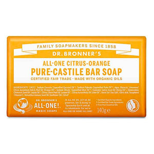 Dr. Bronner's - Citrus Pure-Castile Bar Soap, 140g
