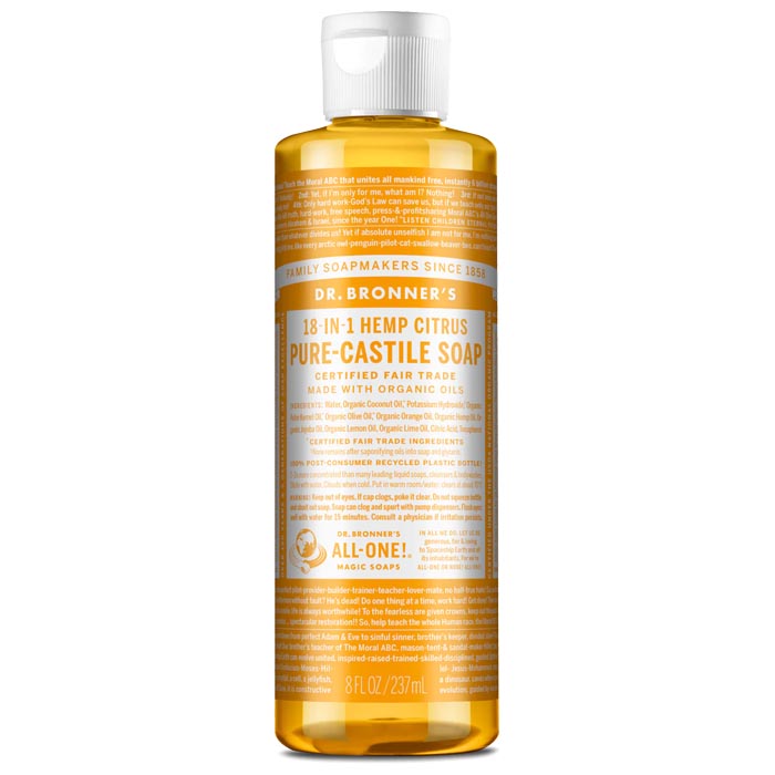Dr. Bronner's - Pure-Castile Soap 18-In-1 Citrus Liquid Soap, 8 fl oz