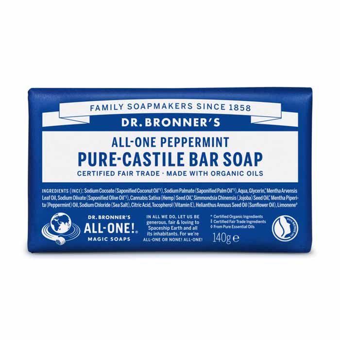 Dr. Bronner's - Pure Castile Bar Soap Peppermint Bar Soap