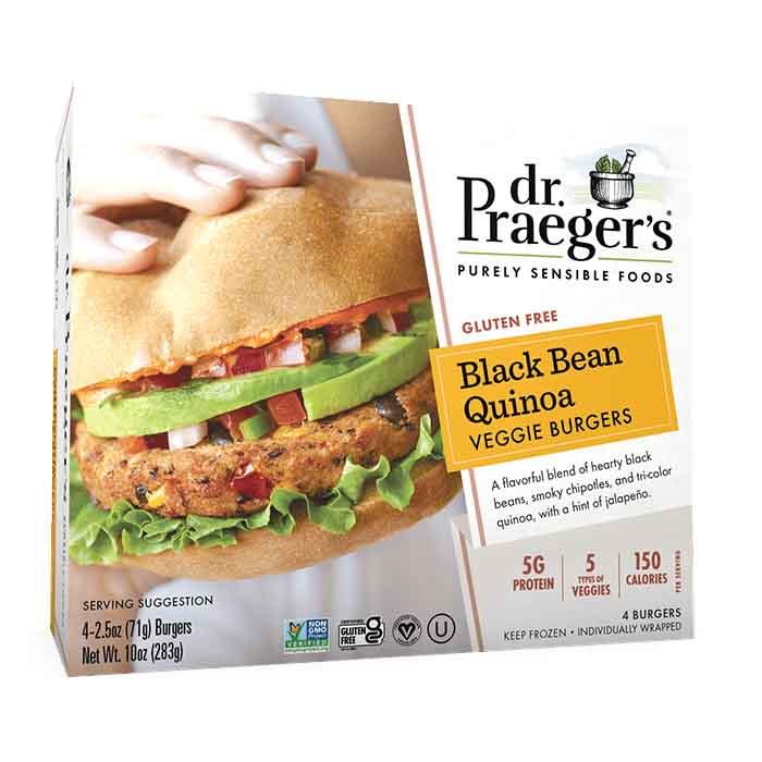 Dr. Praeger's - Purely Sensible Foods 4 Veggie Burgers, 283g - Black Bean Quinoa