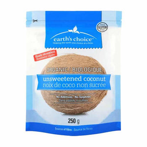Earth's Choice - Unsweetened Coconut Organic, 250g