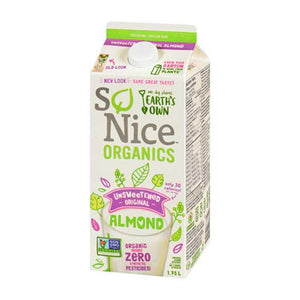 Earth's Own - So Nice Organic Almond Drink Original, 1.75L
