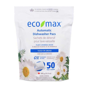 Eco-Max - Fragrance-Free Automatic Dishwasher Pacs (50 Pacs), 50 Units