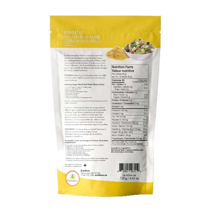 Ecoideas - Grilled Nutritional Yeast, 125g - Back