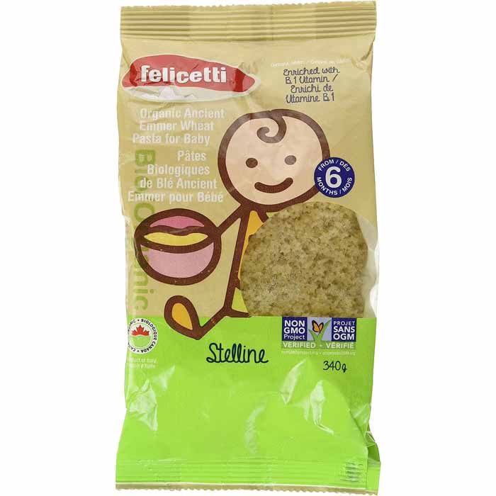 Felicetti - Organic Ancient Emmer Wheat Pasta For Baby Stelline From 6 Months, 340g