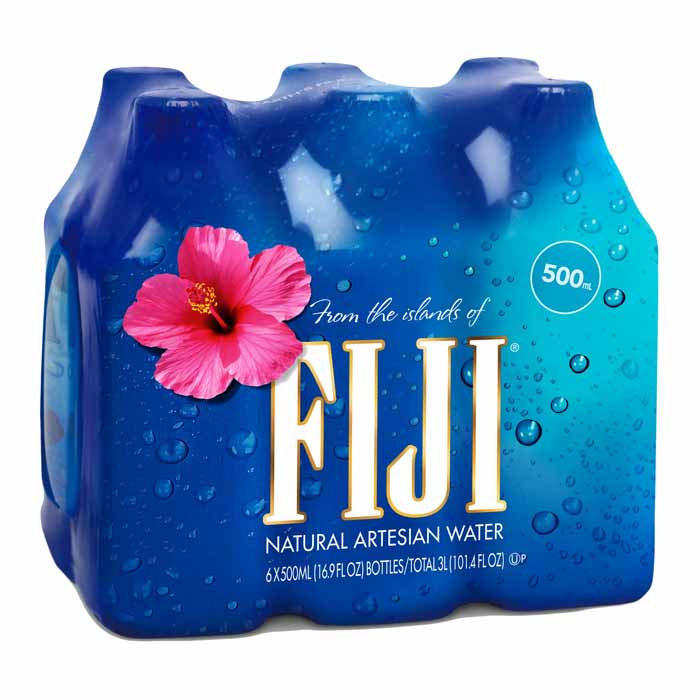 Fiji - Natural Spring Water, 6 x 500ml