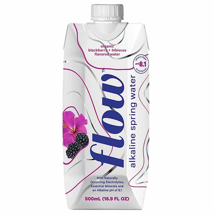Flow - Blackberry + Hibiscus Flavoured Water Organic, 500ml
