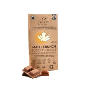 Galerie Au Chocolat - Milk Chocolate Maple Crunch Organic, 100g