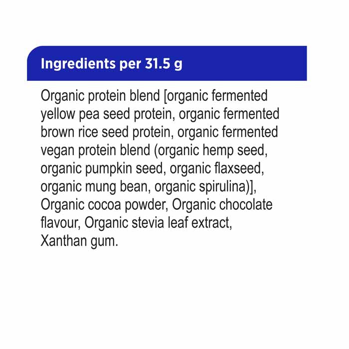Genuine Health - Fermented Organic Vegan Proteins+, Chocolate, 900g - back