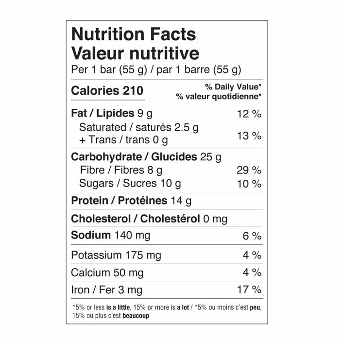 Genuine Health - Fermented Vegan Proteins+ Bar Dark Chocolate Almond, 55g - Back