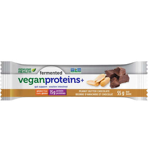 Genuine Health - Fermented Vegan Proteins+ Bar Peanut Butter Chocolate, 55g