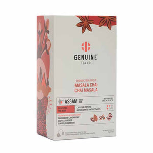 Genuine Tea - Organic Masala Chai Tea, 8 Sachets