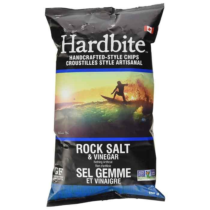 Hardbite - Kettle-Cooked Potato Chips Rock Salt & Vinegar, 150g