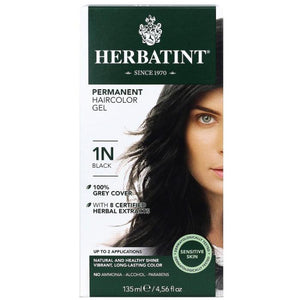 Herbatint - Permanent Hair Color, 1N Black, 135ml