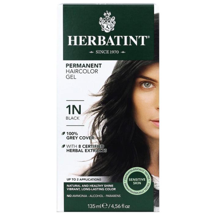 Herbatint - Permanent Hair Color, 1N Black, 135ml