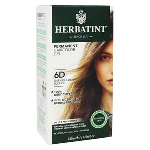 Herbatint - Permanent Hair Color, 6D Dark Golden Blonde, 135ml