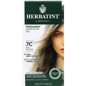 Herbatint - Permanent Hair Color, 7C Ash Blonde, 135ml