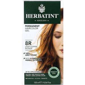 Herbatint - Permanent Hair Color, 8R Light Copper Blonde, 135ml