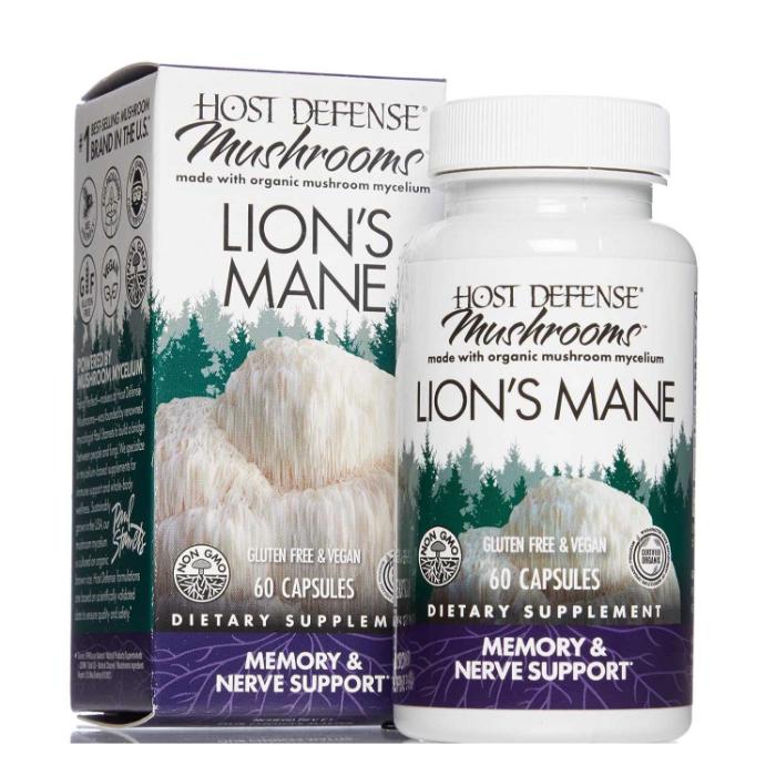 Host Defense - Lion's Mane Memory And Nerve Support, 60 Capsules