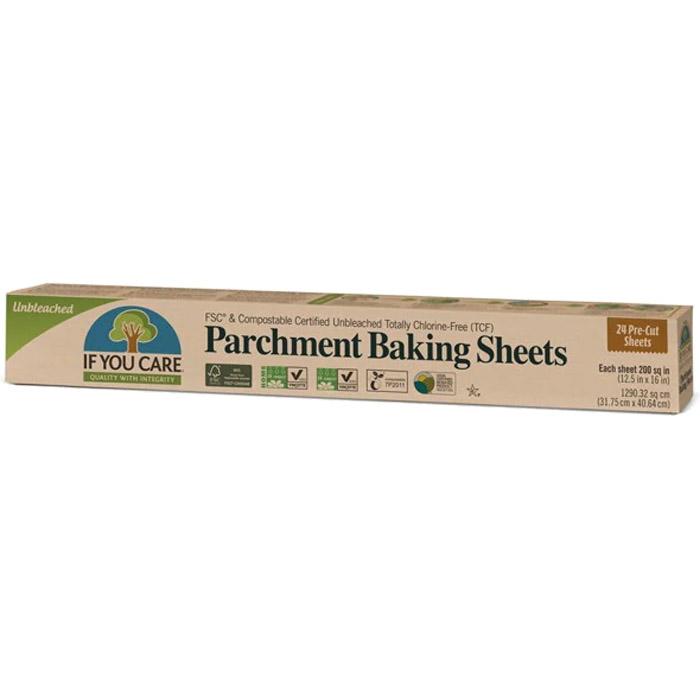 If You Care - Parchment Baking Sheets Unbleached 24 Pre-Cut Sheets, 24 Sheets - back