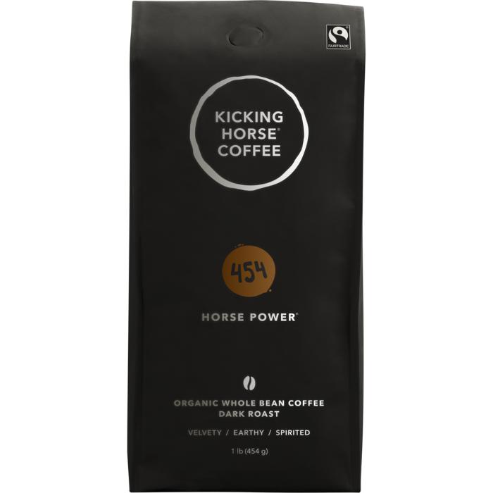 Kicking Horse Coffee - 454 Horse Power Dark Whole Bean Coffee, 454g