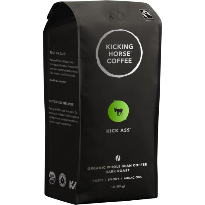 Kicking Horse Coffee - Kick Ass Dark Whole Bean Coffee, 454g