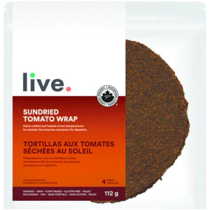 Live - Live Sundried Tomato Wrap 4 Wraps, 112g