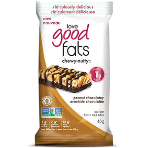 Love Good Fats - Chewy-Nutty Nut Bar Peanut Chocolatey, 40g
