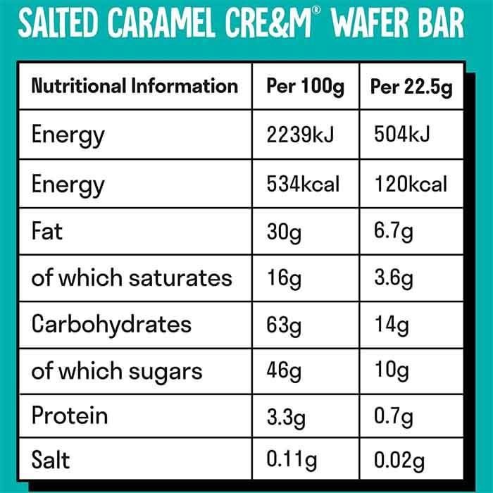 LoveRaw - Salted Caramel Cre&m® Wafer Bars, 45g - back