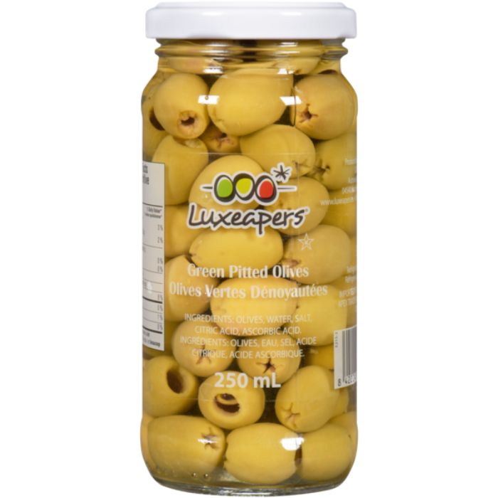 Luxeapers - Luxeapers Green Pitted Olives, 250ml