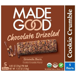 Made Good - Chocolate Drizzled Granola Bars Cookie Crumble 5 Bars, 120g