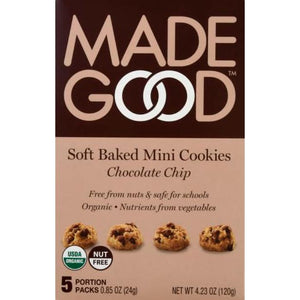 Made Good - Soft Baked Mini Cookies Chocolate Chip 5 Portion Packs, 120g