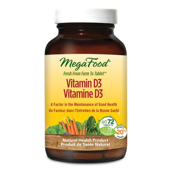 MegaFood - Vitamin D-3 1000 Iu, 72 Units