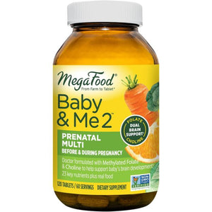 Megafood - Baby & Me 2 Prenatal Multi, 120 Tablets