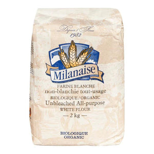 Milanaise - Organic All Purpose Unbleached White Flour | Multiple Sizes