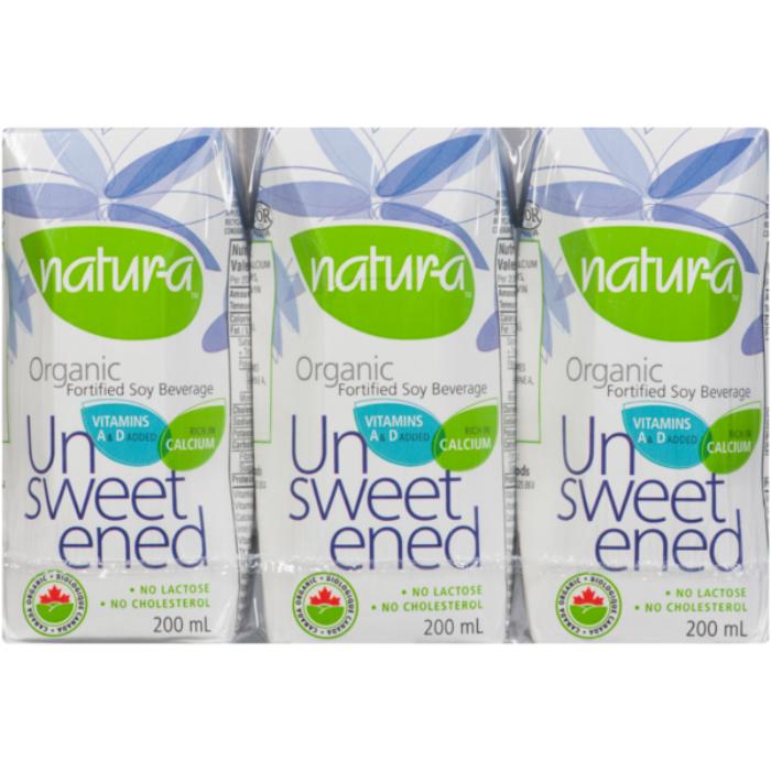 Natura - Soy Drink Enriched Organic Original Unsweetened, 3X200ml