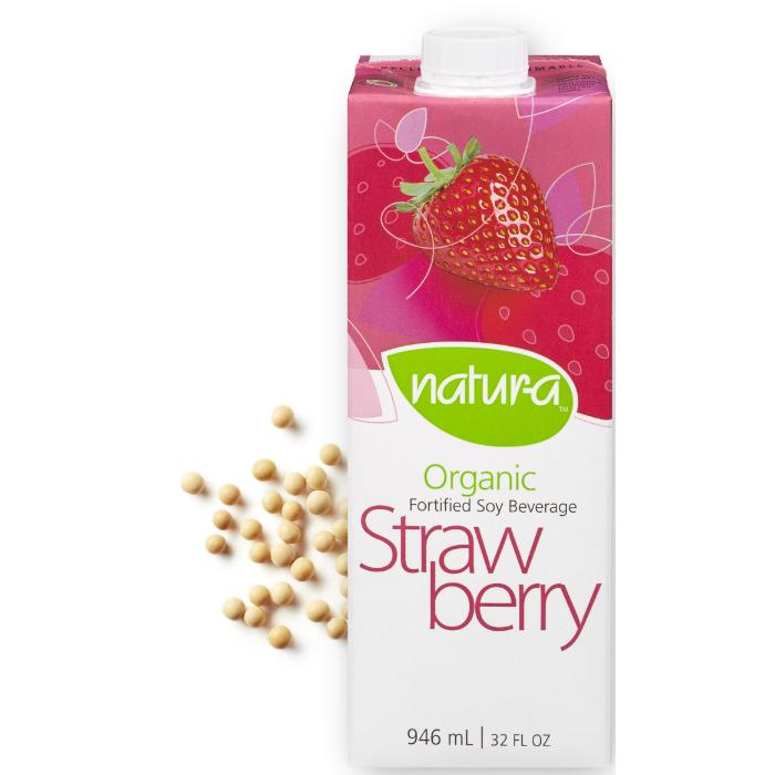 Natura - Soy Drink Enriched Organic Strawberry, 946ml