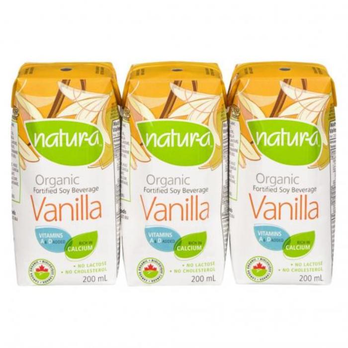 Natura - Soy Drink Enriched Organic Vanilla, 3X200ml