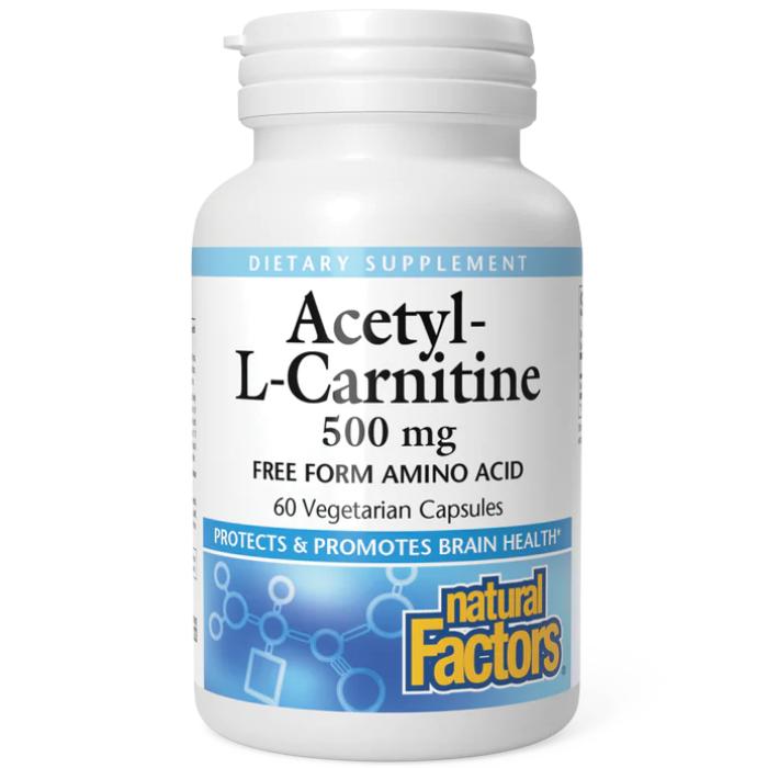 Natural Factors - Acetyl-L-Carnitine, 60 Vegetarian Capsules